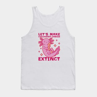 Let's Make Childhood Cancer Extinct Awareness Axolotls Tank Top